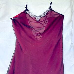 VINTAGE 90’s JONES NEW YORK BEAUTIFUL, SEXY TWO COLORS LACE NIGHTGOWN - LARGE